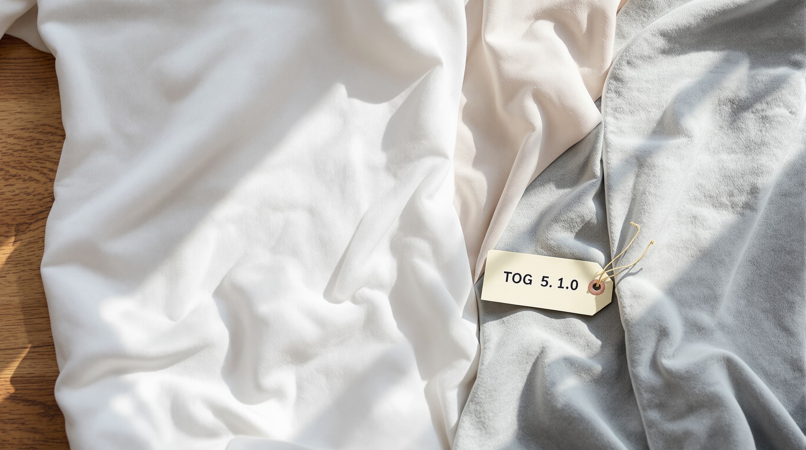 Comparação de tecidos de pijama infantil com etiqueta TOG, como vestir o bebê com pijama sem superaquecer